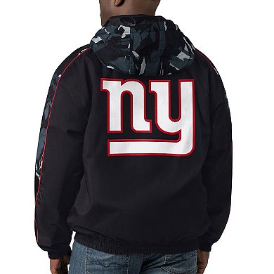 Men's Starter Black New York Giants Thursday Night Gridiron Full-Zip Hoodie