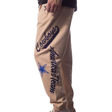 Unisex The Wild Collective Cream Dallas Cowboys Heavy Block Graphic Jogger Pants