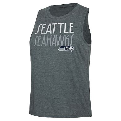 Women's Concepts Sport College Navy/Charcoal Seattle Seahawks Muscle Tank Top & Pants Lounge Set