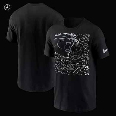 Men's Nike Black Carolina Panthers RFLCTV T-Shirt