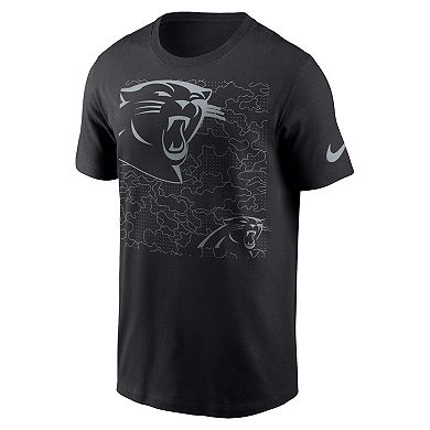 Men's Nike Black Carolina Panthers RFLCTV T-Shirt