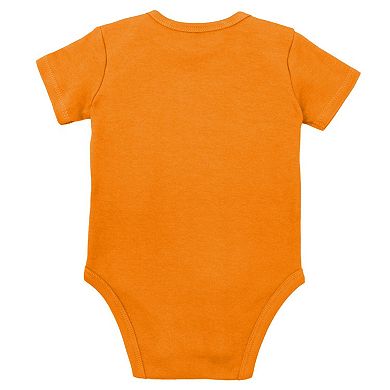 Infant Mitchell & Ness Orange/Heather Gray Tennessee Volunteers 3-Pack Bodysuit, Bib and Bootie Set