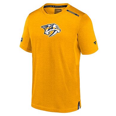 Men's Fanatics Branded  Gold Nashville Predators Authentic Pro Performance T-Shirt