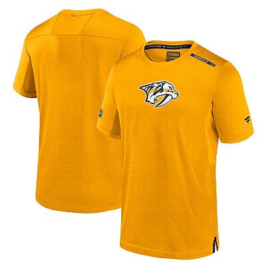 Men's Fanatics Branded  Gold Nashville Predators Authentic Pro Performance T-Shirt