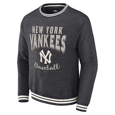 Men's Darius Rucker Collection by Fanatics  Heather Charcoal New York Yankees Vintage Pullover Sweatshirt