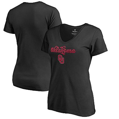 Women's Fanatics Branded Black Oklahoma Sooners Freehand T-Shirt