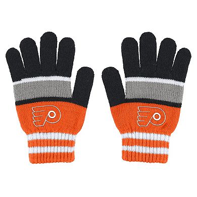 Women's WEAR by Erin Andrews Philadelphia Flyers Stripe Glove & Scarf Set