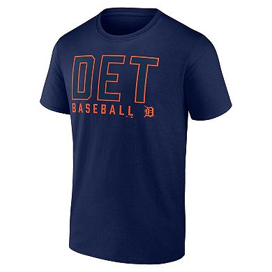 Men's Fanatics Branded Navy/White Detroit Tigers Two-Pack Combo T-Shirt Set