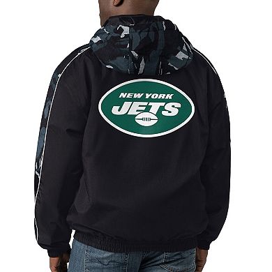 Men's Starter Black New York Jets Thursday Night Gridiron Full-Zip Hoodie
