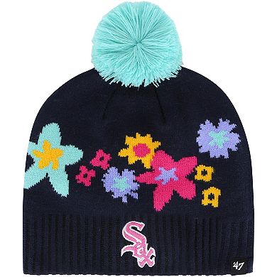 Girls Youth '47 Navy Chicago White Sox Buttercup Knit Beanie with Pom