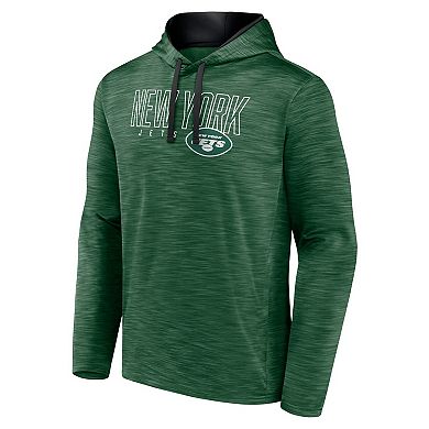 Men's Fanatics Branded Heather Green New York Jets Hook and Ladder Pullover Hoodie