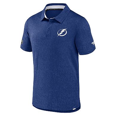 Men's Fanatics Branded  Blue Tampa Bay Lightning Authentic Pro Jacquard Polo
