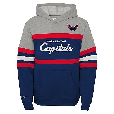 Youth Mitchell & Ness Gray Washington Capitals Head Coach Pullover Hoodie