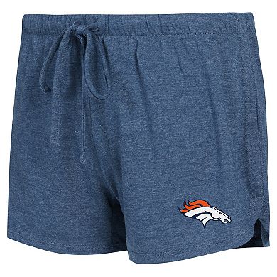 Women's Concepts Sport Navy/Orange Denver Broncos Raglan Long Sleeve T-Shirt & Shorts Lounge Set