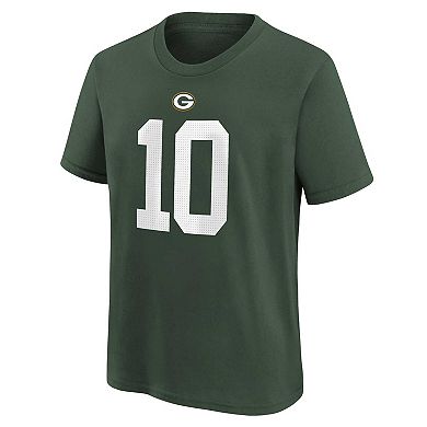 Youth Nike Jordan Love Green Green Bay Packers Player Name & Number T-Shirt