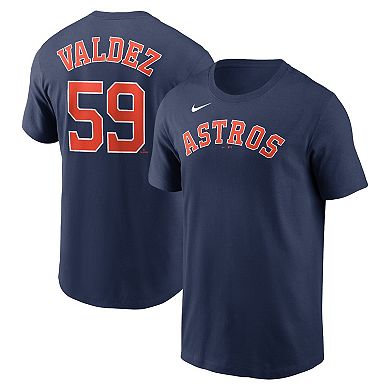 Men's Nike Framber Valdez Navy Houston Astros Player Name & Number T-Shirt