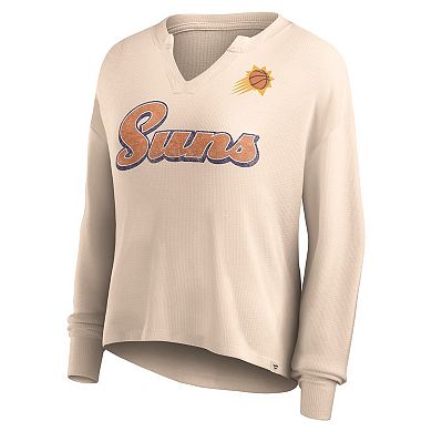 Women's Fanatics Branded Tan Phoenix Suns Go For It Long Sleeve Notch Neck T-Shirt
