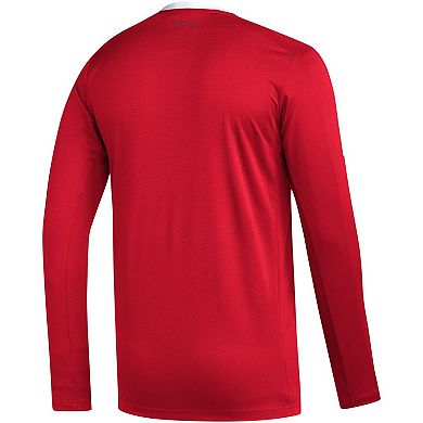 Men's adidas Red Washington Capitals AEROREADYÂ® Long Sleeve T-Shirt