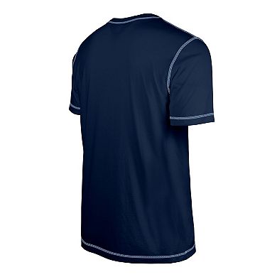 Men's New Era  Navy Tennessee Titans Third Down Puff Print T-Shirt