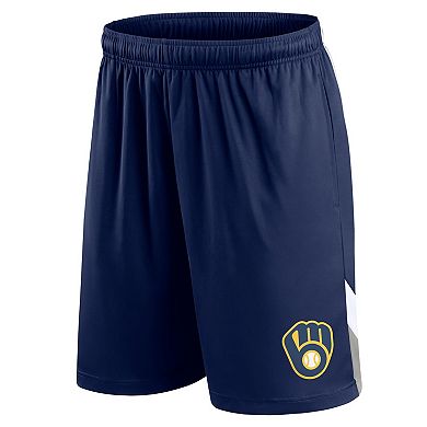 Men's Fanatics Branded Navy Milwaukee Brewers Slice Shorts