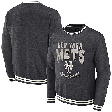 Men's Darius Rucker Collection by Fanatics  Heather Charcoal New York Mets Vintage Pullover Sweatshirt