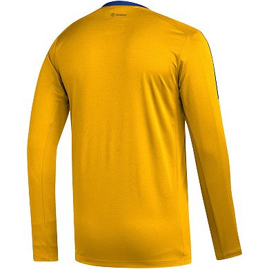 Men's adidas Gold Buffalo Sabres AEROREADYÂ® Long Sleeve T-Shirt