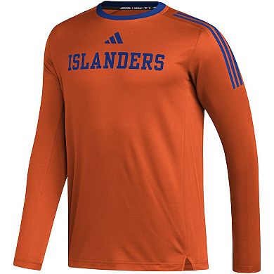 Men's adidas Orange New York Islanders AEROREADYÂ® Long Sleeve T-Shirt