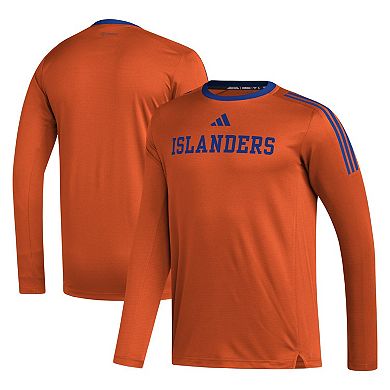 Men's adidas Orange New York Islanders AEROREADYÂ® Long Sleeve T-Shirt