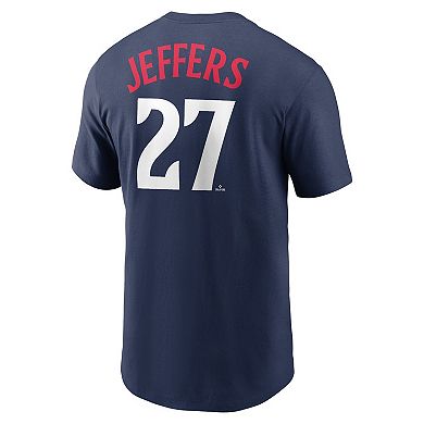 Men's Nike Ryan Jeffers Navy Minnesota Twins Player Name & Number T-Shirt