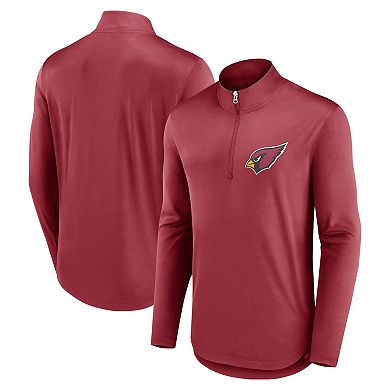 Men's Fanatics Branded Cardinal Arizona Cardinals Quarterback Quarter-Zip Top