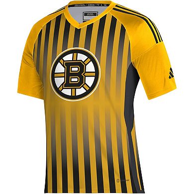 Men's adidas Gold Boston Bruins AEROREADY Raglan Soccer Top
