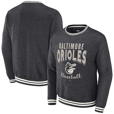 Men's Darius Rucker Collection by Fanatics  Heather Charcoal Baltimore Orioles Vintage Pullover Sweatshirt