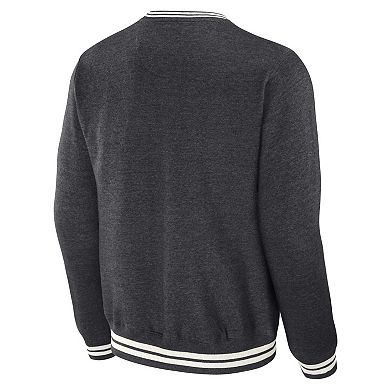 Men's Darius Rucker Collection by Fanatics  Heather Charcoal Cleveland Guardians Vintage Pullover Sweatshirt