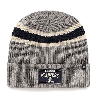 Men's '47 Graphite Milwaukee Brewers Penobscot Cuffed Knit Hat