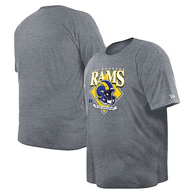 Men's New Era  Gray Los Angeles Rams Big & Tall Helmet T-Shirt