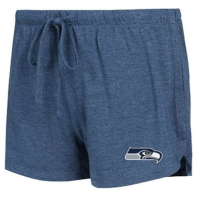 Women's Concepts Sport College Navy/Charcoal Seattle Seahawks Raglan Long Sleeve T-Shirt & Shorts Lounge Set