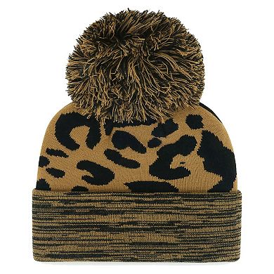 Women's '47 Minnesota Twins Leopard Rosette Cuffed Knit Hat with Pom