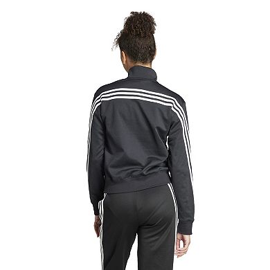 Women's adidas Iconic 3-Stripe Snap Henley Track Jacket