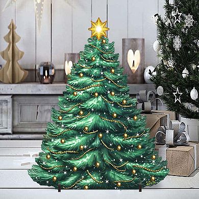 Christmas Tree Outdoor Indoor Decor Wooden Christmas Decoration By G. Debrekht
