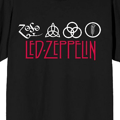 Men's Led Zeppelin Icon Black Graphic Tee