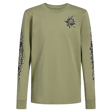 Boys 8-20 adidas Lineage Stack Long Sleeves Tee in Regular & Plus Size