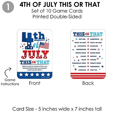 Big Dot Of Happiness Firecracker 4th Of July 4 Party Games 10 Cards Each Gamerific Bundle