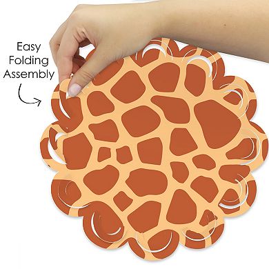 Big Dot Of Happiness Giraffe Print Safari Party Round Table Decorations Paper Chargers 12 Ct