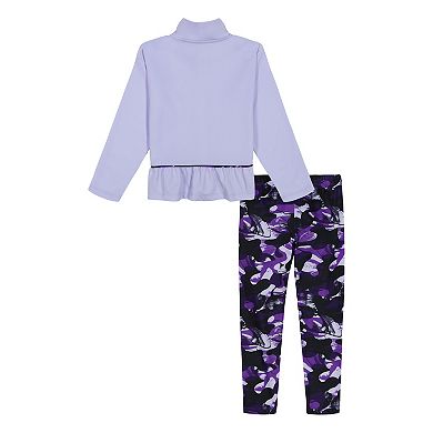 Baby & Toddler Girl Under Armour UA Full-Zip Peplum & Leggings Set