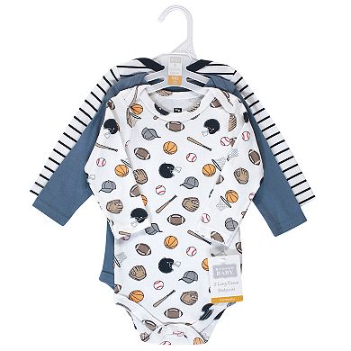 Infant Boy Cotton Long-sleeve Bodysuits 3pk