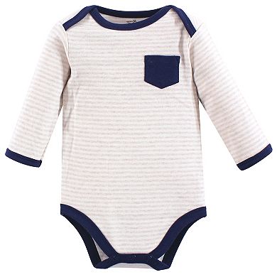 Baby Boy Organic Cotton Long-Sleeve Bodysuits 3pk