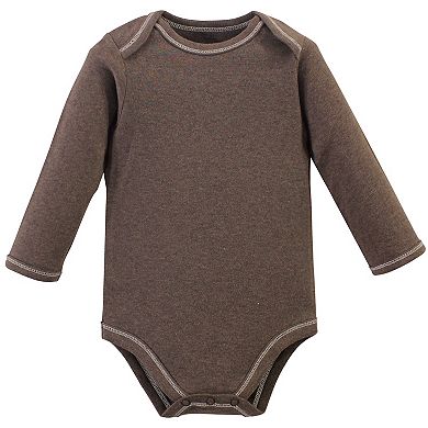 Baby Boy Organic Cotton Long-Sleeve Bodysuits 5pk