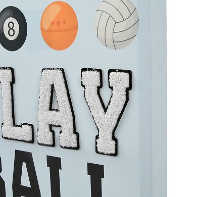 Play Ball Patch Canvas Wall Art