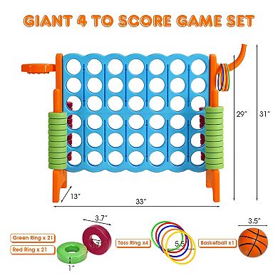 2.5 Feet 4-to-Score Giant Game Set