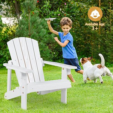 Kid's Adirondack Chair with High Backrest and Arm Rest